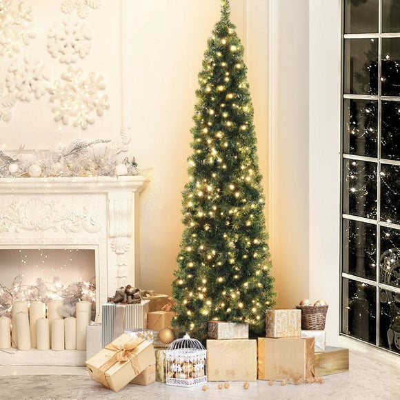 Jingle Jollys Christmas Tree 2.1M Corner Xmas Tree Party Decorations 430 Tips - RnR Galore
