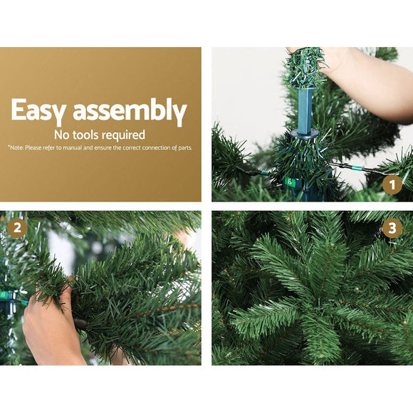Jingle Jollys Christmas Tree 2.1m Green Xmas Tree Decorations 905 Tips - RnR Galore