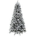 Jingle Jollys Christmas Tree 2.1m Snow Flocked LED Xmas Decoration 8 Light Modes - RnR Galore