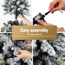 Jingle Jollys Christmas Tree 2.1m Snow Flocked LED Xmas Decoration 8 Light Modes - RnR Galore