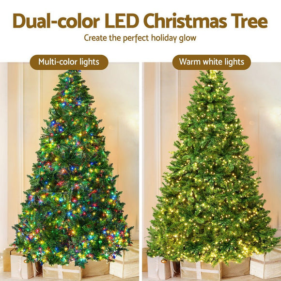 Jingle Jollys Christmas Tree 2.1m Xmas Tree Decoration 8 Light Mode Multi Colour - RnR Galore