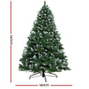 Jingle Jollys Christmas Tree 2.4m Snowy Xmas Tree Decoration 1225 Tips - RnR Galore