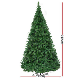 Jingle Jollys Christmas Tree 2.4m Xmas Tree Decorations 1488 LEDs - RnR Galore