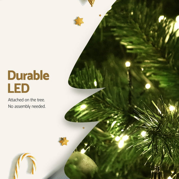 Jingle Jollys Christmas Tree 2.4m Xmas Tree Decorations 1488 LEDs - RnR Galore