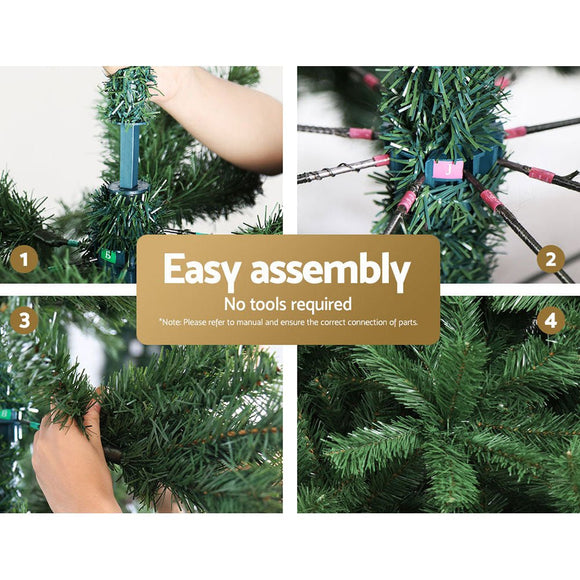 Jingle Jollys Christmas Tree 2.4M Xmas Tree Decorations Green 1500 Tips - RnR Galore