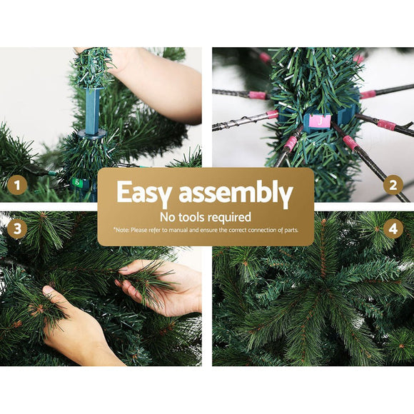 Jingle Jollys Christmas Tree 2.4M Xmas Tree Decorations Pine Needles 2100 Tips - RnR Galore