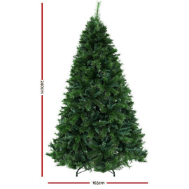 Jingle Jollys Christmas Tree 2.4M Xmas Tree Decorations Pine Needles 2100 Tips - RnR Galore