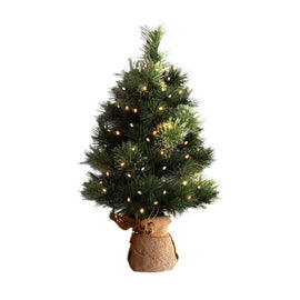 Jingle Jollys Christmas Tree 60CM Mini Tabletop 8 Light Modes Timer Xmas Tree - RnR Galore