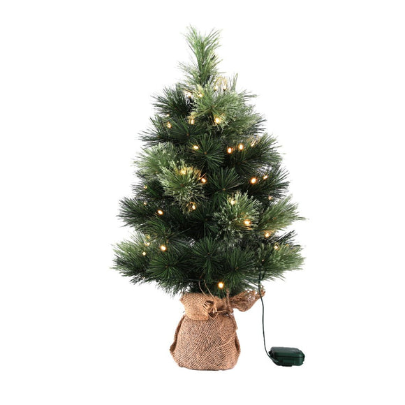 Jingle Jollys Christmas Tree 60CM Mini Tabletop 8 Light Modes Timer Xmas Tree - RnR Galore