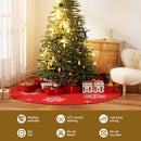 Jingle Jollys Christmas Tree Skirt 120cm Snowflake Ornaments Party Decorations - RnR Galore