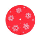 Jingle Jollys Christmas Tree Skirt 90cm Snowflake Ornaments Party Decorations - RnR Galore
