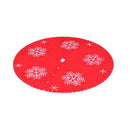 Jingle Jollys Christmas Tree Skirt 90cm Snowflake Ornaments Party Decorations - RnR Galore