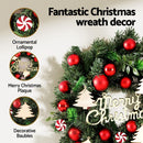 Jingle Jollys Christmas Wreath 40CM Xmas Garland Baubles Ornaments Party Decor - RnR Galore