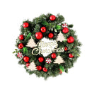 Jingle Jollys Christmas Wreath 40CM Xmas Garland Baubles Ornaments Party Decor - RnR Galore