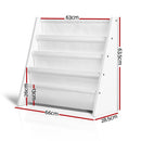 Keezi 4 Tiers Kids Bookshelf Magazine Shelf Children Bookcase Rack Organiser - RnR Galore