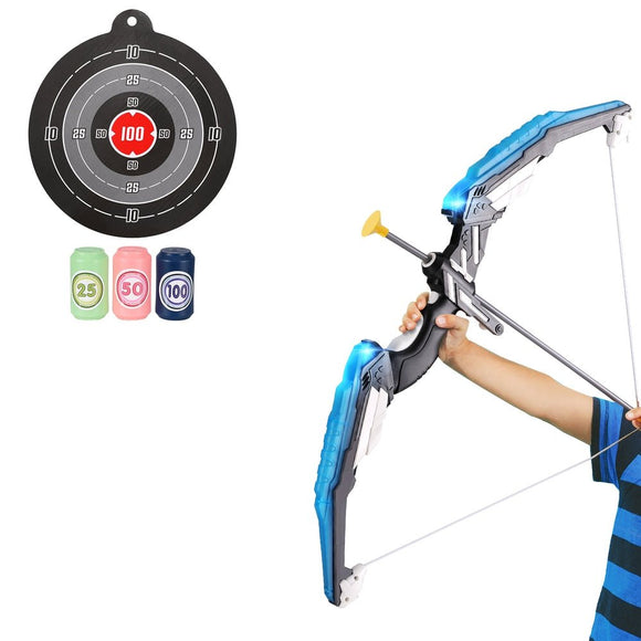 Keezi Kids Bow and Arrow Target Set Outdoor Sport Archery Toys Bottle LED Light - RnR Galore