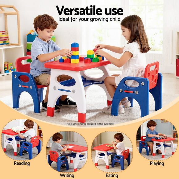 Keezi Kids Table and Chair Set HDPE Toddler Activity Play Set Orange/Yellow - RnR Galore