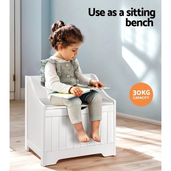 Keezi Kids Toy Box Chest Children Storage Clothes Toys Organiser Square - RnR Galore