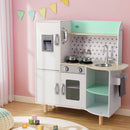 Keezi Kids Wooden Pretend Kitchen Play Sets Cooking Toys Oven Fridge 85CM Green - RnR Galore