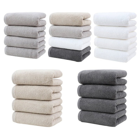 Khaki Plush Cotton Hand Towel Set (4 - Pack) - Ultra Soft, Absorbent & Quick - Drying Face Towels for Bathroom - RnR Galore