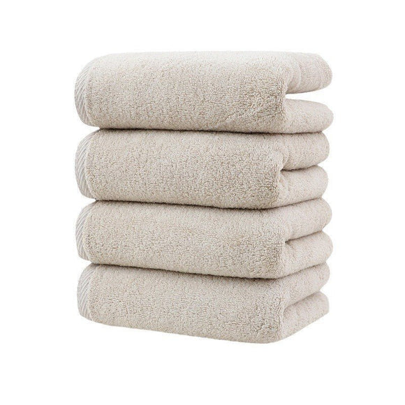 Khaki Plush Cotton Hand Towel Set (4 - Pack) - Ultra Soft, Absorbent & Quick - Drying Face Towels for Bathroom - RnR Galore