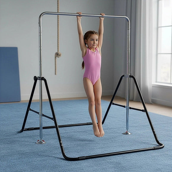Kids Gymnastics Bars Training Horizontal Bar Monkey Kip Bar Black - RnR Galore