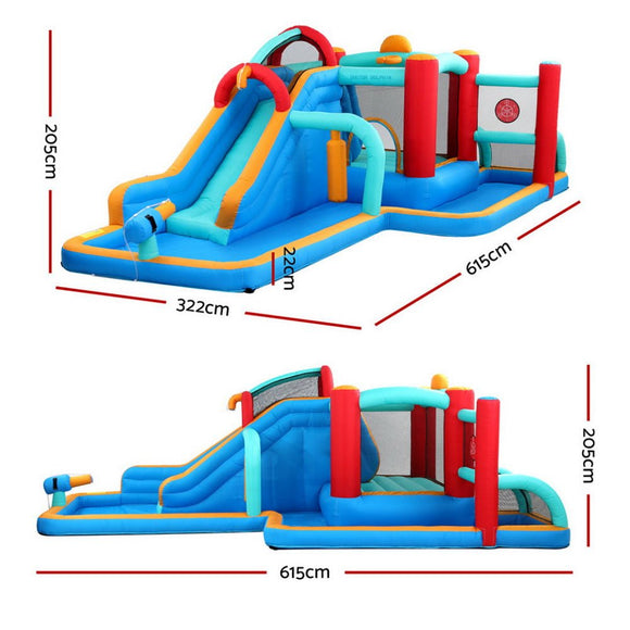 Kids Inflatable Water Slide Splash Pool Park Jumping Castle Bounce 615X322CM - RnR Galore