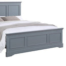 King Bed Frame in Solid Wood with Slats Support in Grey colour - RnR Galore