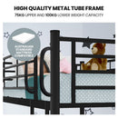 Kingston Slumber 2in1 Single Metal Bunk Bed Frame, with Modular Design, Dark Matte Grey - RnR Galore