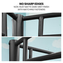 Kingston Slumber 2in1 Single Metal Bunk Bed Frame, with Modular Design, Dark Matte Grey - RnR Galore