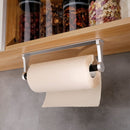 Kitchen Paper Holder Under Cabinet Screw Wall Mount Adhesive Paper Towel Holder Rectangle Silver - RnR Galore