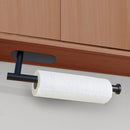 Kitchen Paper Holder Under Cabinet Wall Mount Adhesive Paper Towel Holder Black - RnR Galore