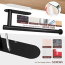 Kitchen Paper Holder Under Cabinet Wall Mount Adhesive Paper Towel Holder Black - RnR Galore