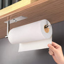 Kitchen Paper Holder Under Cabinet Wall Mount Adhesive Paper Towel Holder Rectangle Silver - RnR Galore