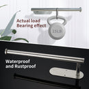 Kitchen Paper Holder Under Cabinet Wall Mount Adhesive Paper Towel Holder Silver - RnR Galore