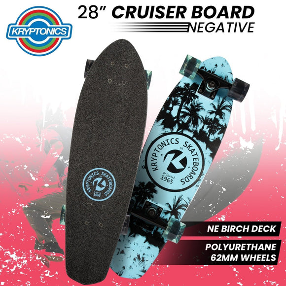 Kryptonics 28 - inch Cruiser Board - Negative - RnR Galore