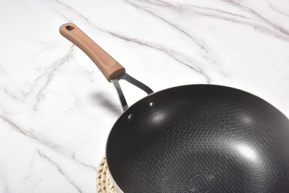 Kylin 3 Layer Stainless Steel Non Stick Noka Wok 30cm - RnR Galore