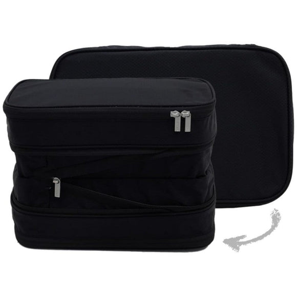 L Black Durable & Expandable Travel Packing Cube - Tear - Resistant & Water - Repellent Clothing Organizer with Double Zippers - RnR Galore