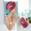 Ladies' Soft Quick - Dry Shower Cap Towel - Delicate Embroidery, Essential for a Refreshing Bath（light blue） - RnR Galore