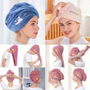 Ladies' Soft Quick - Dry Shower Cap Towel - Delicate Embroidery, Essential for a Refreshing Bath（violet） - RnR Galore