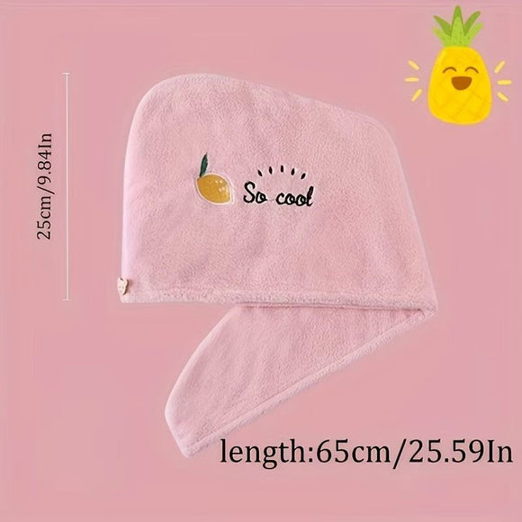 Ladies' Soft Quick - Dry Shower Cap Towel - Delicate Embroidery, Essential for a Refreshing Bath（violet） - RnR Galore