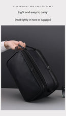 Large Capacity PU Leather Toiletry Bag - Multi - Compartment Dopp Kit & Cosmetic Organizer(black) - RnR Galore