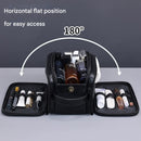 Large Capacity PU Leather Toiletry Bag - Multi - Compartment Dopp Kit & Cosmetic Organizer(Tan) - RnR Galore