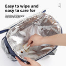 Large Insulated Cooler Bag Thermal Lunch Tote 16L Capacity with Adjustable Shoulder Strap for Picnics Camping & Work Navy Blue - RnR Galore