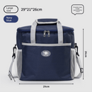 Large Insulated Cooler Bag Thermal Lunch Tote 16L Capacity with Adjustable Shoulder Strap for Picnics Camping & Work Navy Blue - RnR Galore
