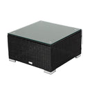 Large Modular Outdoor Ottoman Lounge Set in Black - RnR Galore