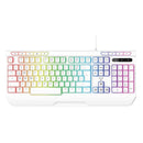 Laser White Gaming RGB Keyboard Full Size with Multimedia Keys - RnR Galore