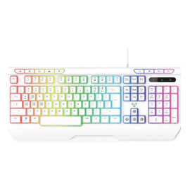 Laser White Gaming RGB Keyboard Full Size with Multimedia Keys - RnR Galore