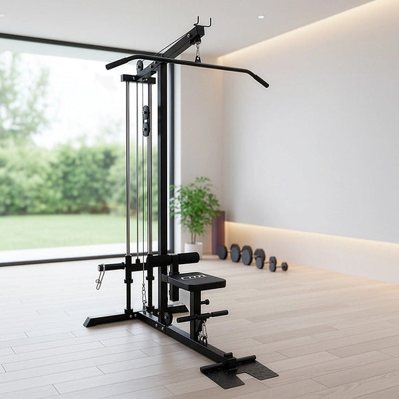 Lat Pulldown Low Row Fitness Machine – Home Gym Strength Trainer - RnR Galore