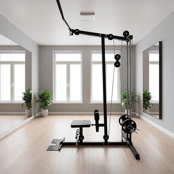 Lat Pulldown Low Row Fitness Machine – Home Gym Strength Trainer - RnR Galore